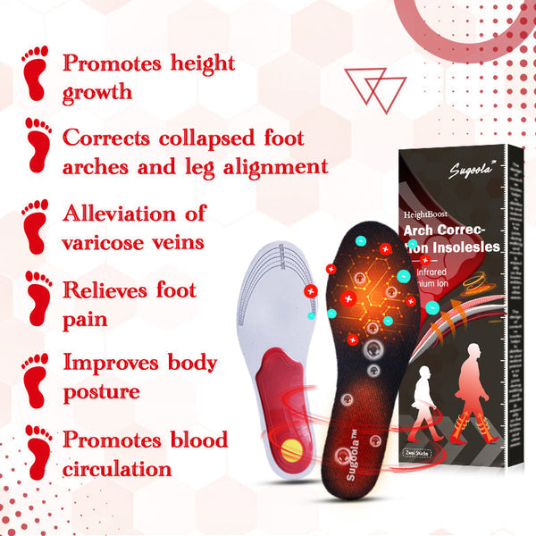 HeightBoost Far Infrared Titanium Ion Arch Correction Insoles