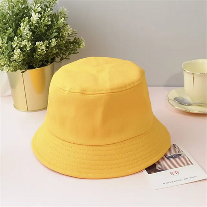 Unisex Cotton Anti-UV Summer Foldable Portable Bucket Hat