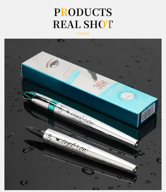 3D Waterproof Microblading Eyebrow Pen 4 Fork Tip Tattoo Pencil