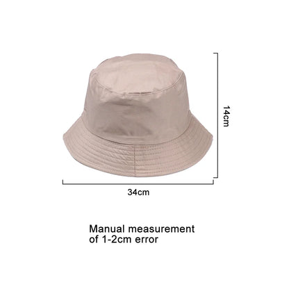 Unisex Cotton Anti-UV Summer Foldable Portable Bucket Hat