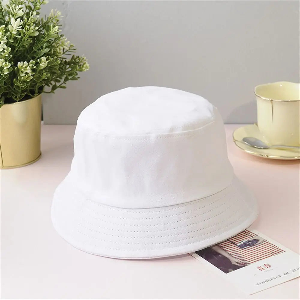 Unisex Cotton Anti-UV Summer Foldable Portable Bucket Hat