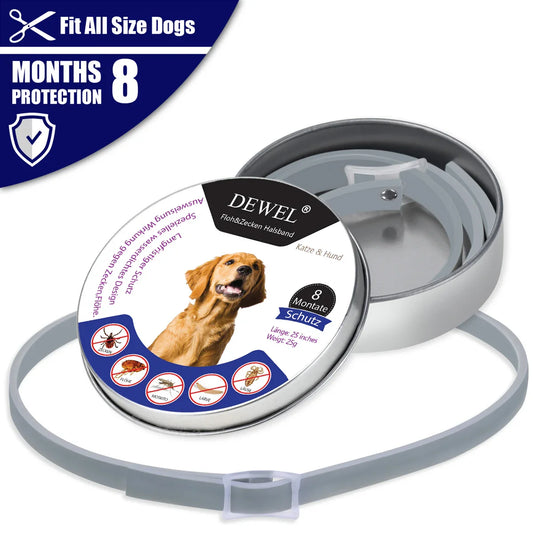 Natural Anti-Flea, Tick, & Mosquito Collar (Safest 8+ Months Protection)