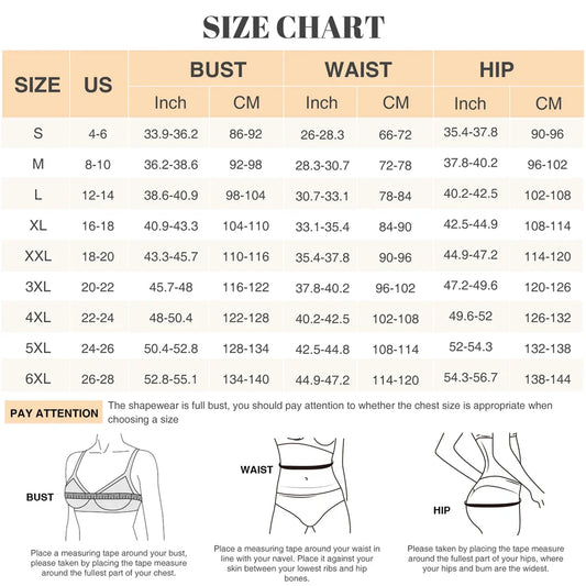 Full Body Tummy Control Compression Women Shapewear