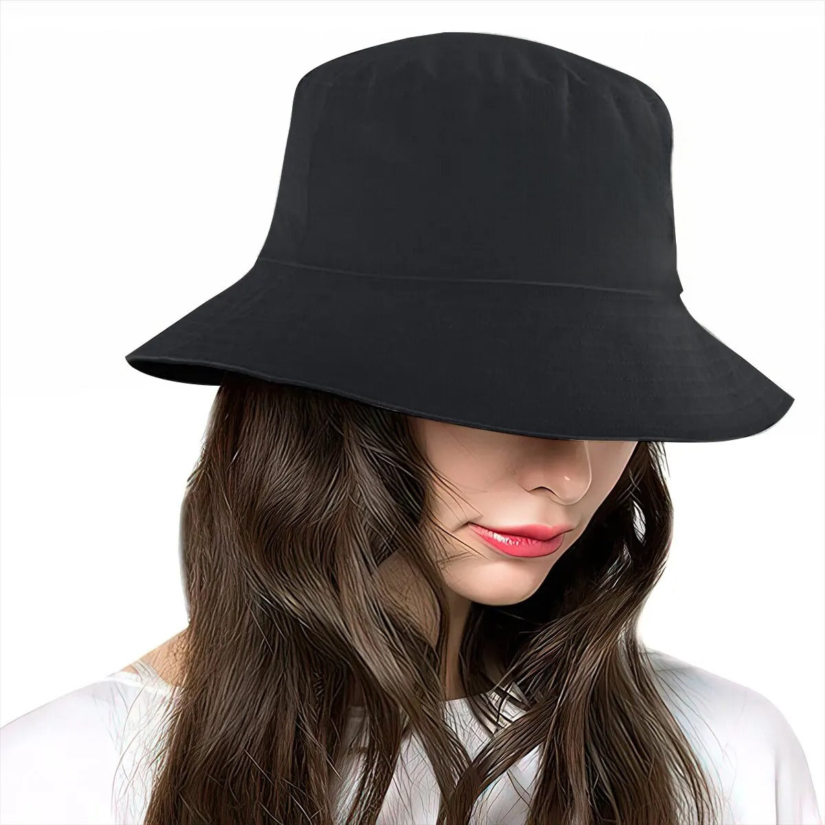 Unisex Cotton Anti-UV Summer Foldable Portable Bucket Hat