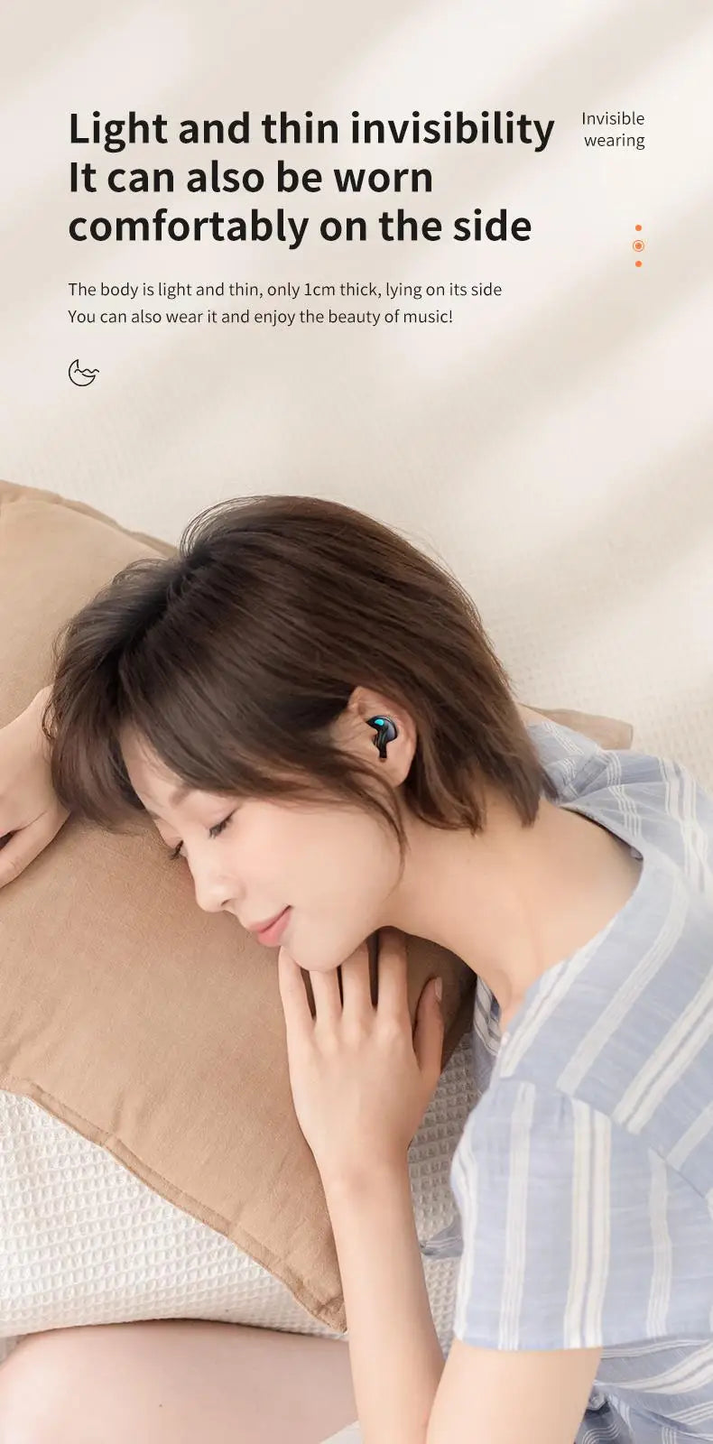 🔥LAST DAY 50% OFF 🔥 Invisible Sleep Wireless Earphone Ipx5 Waterproof