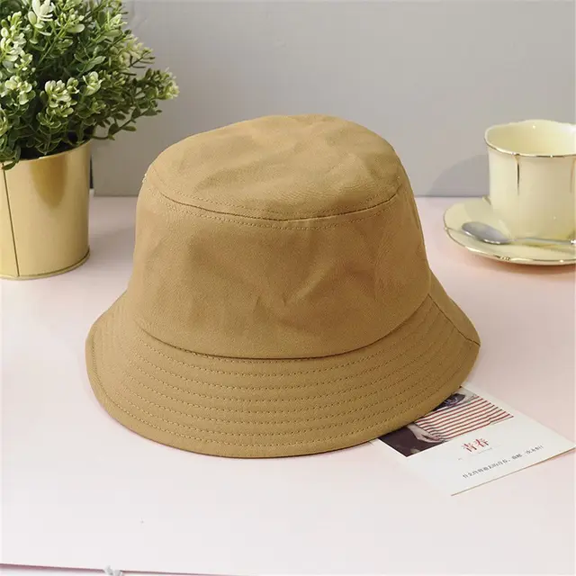 Unisex Cotton Anti-UV Summer Foldable Portable Bucket Hat