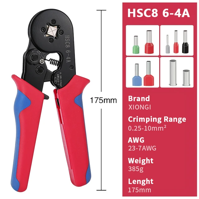 Ratchet Tubular Terminal Wire Crimpers Set