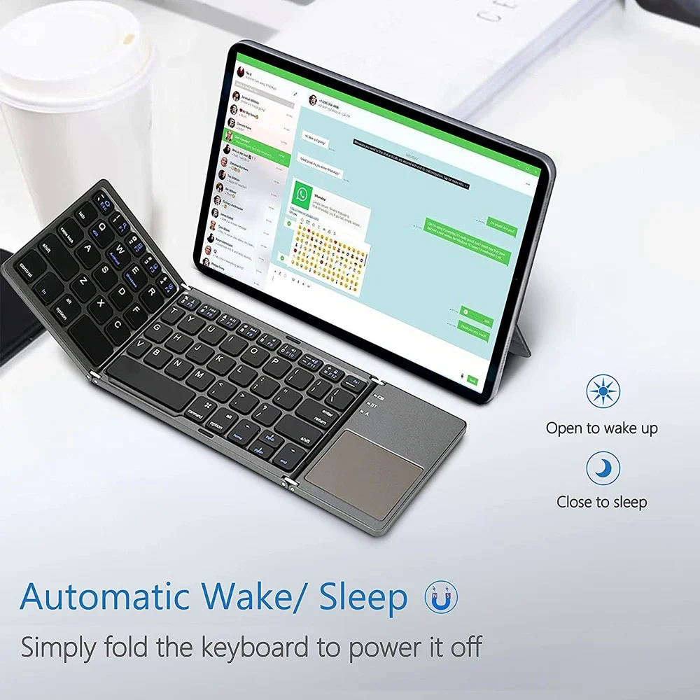 🔥Last Day Promotion 50% OFF🔥Foldable Bluetooth Keyboard with Touchpad