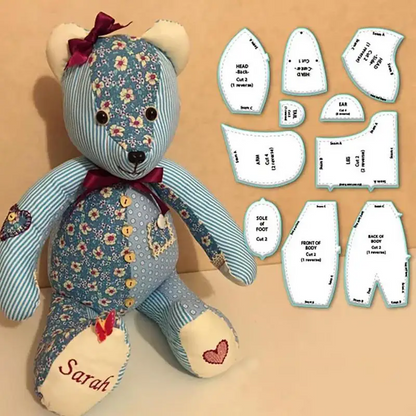 Memory Bear Template Ruler Set(10 PCS) - With Instructions